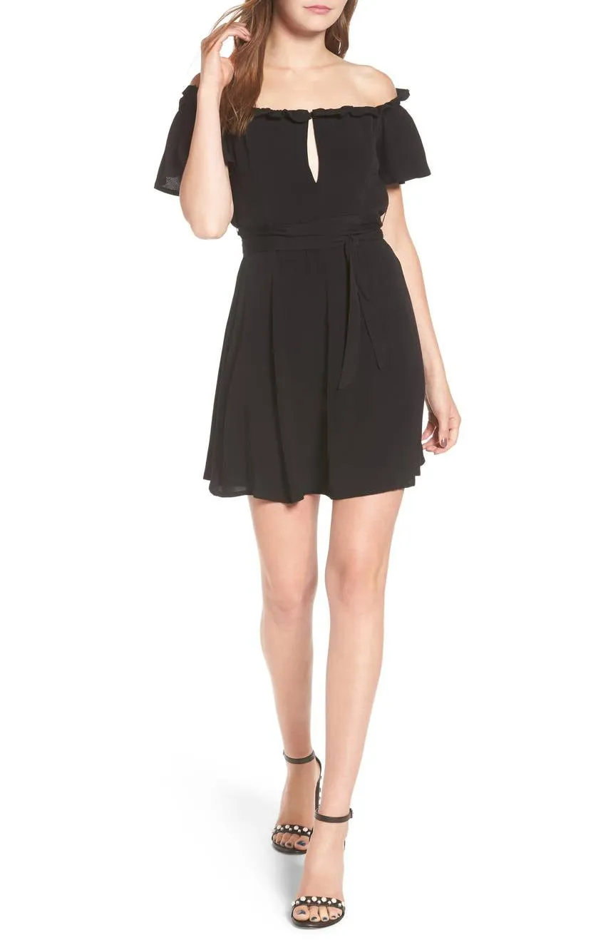 Privacy Please Deluth Off Shoulder Dress Black -> Black off shoulder dress by Privacy Please Deluth