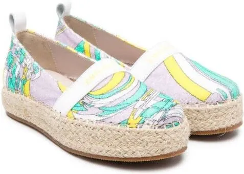 PUCCI Junior swirl print espadrilles Purple