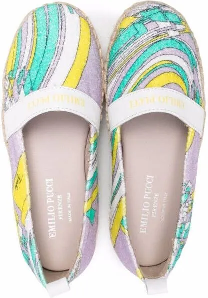 PUCCI Junior swirl print espadrilles Purple