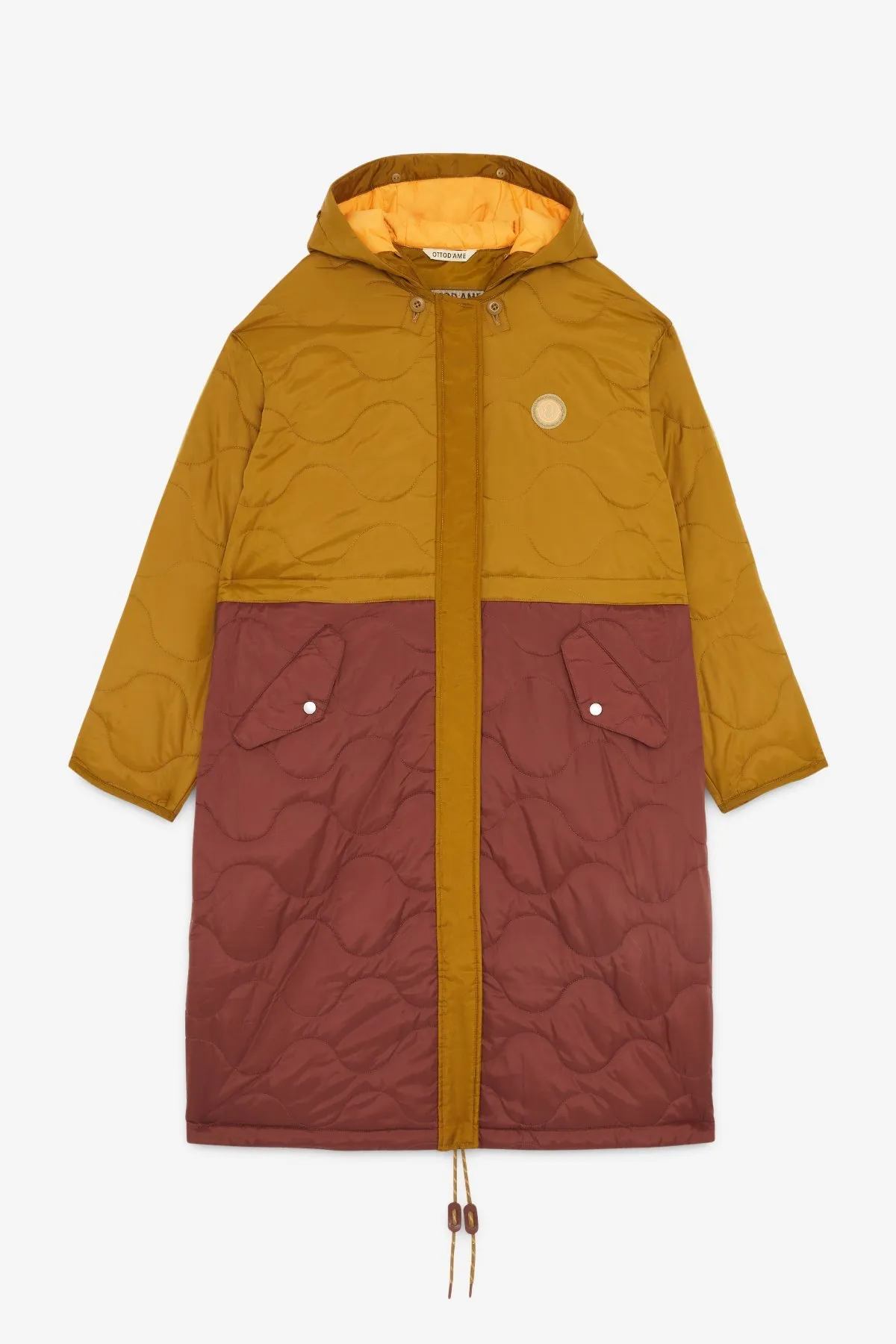 Puffer long jacket with hood