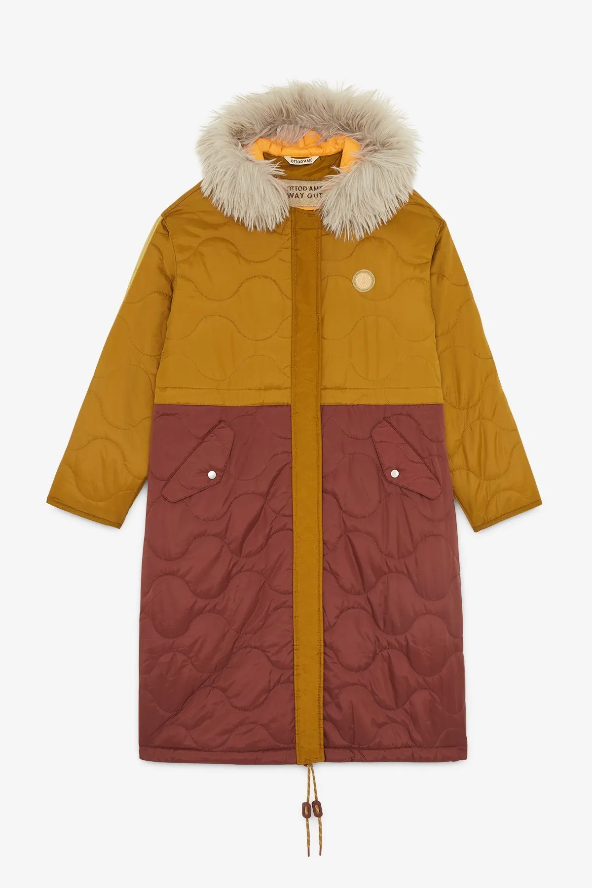 Puffer long jacket with hood