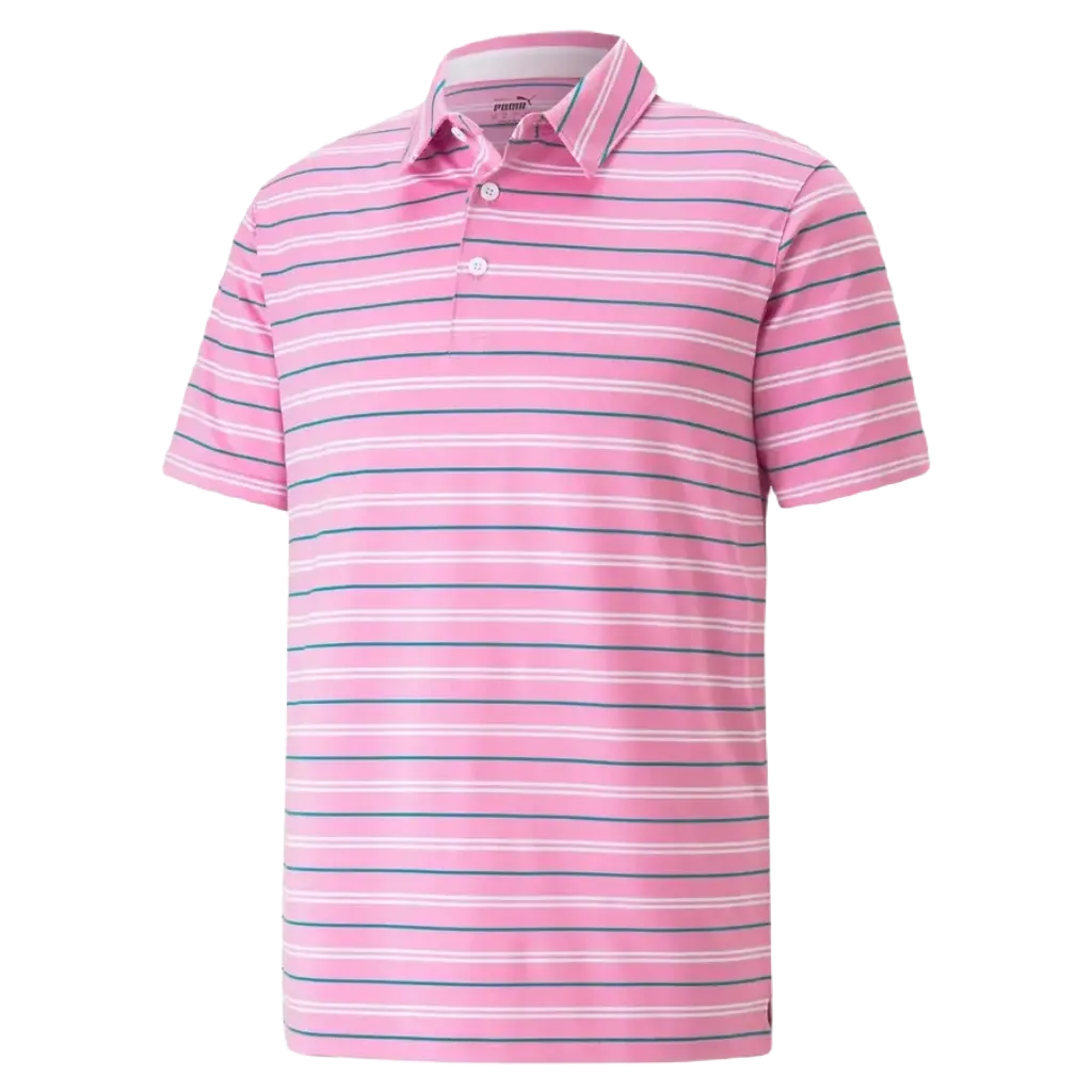 MATTR Striper Golf Polo - Pink