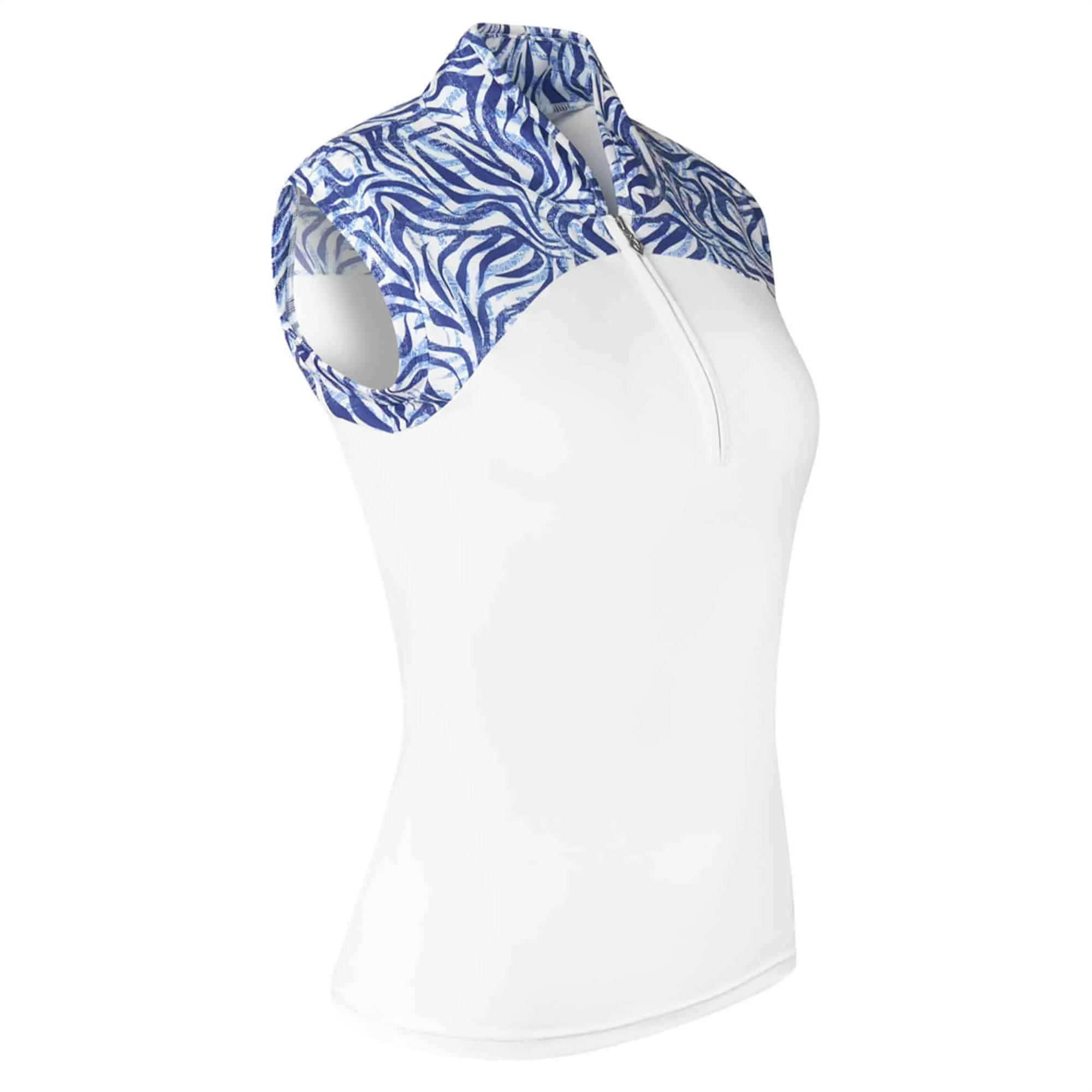 Indigo Jungle Sleeveless Polo for Women Golfers