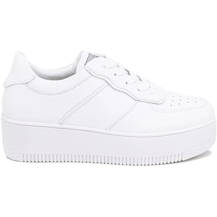 White Platform Sneakers for Women - QUEEN HELENA X2612