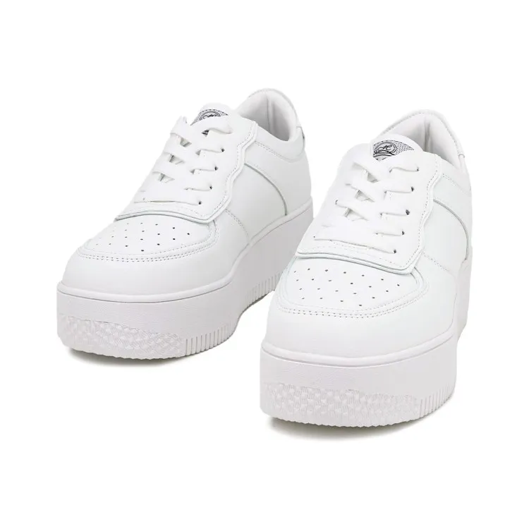 White Platform Sneakers for Women - QUEEN HELENA X2612