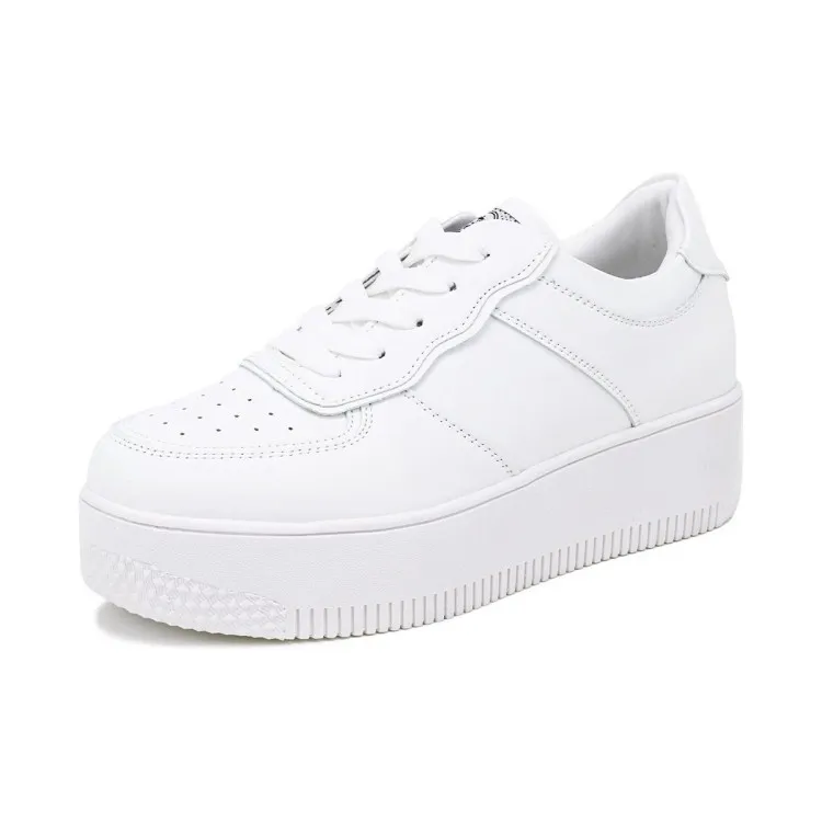 White Platform Sneakers for Women - QUEEN HELENA X2612