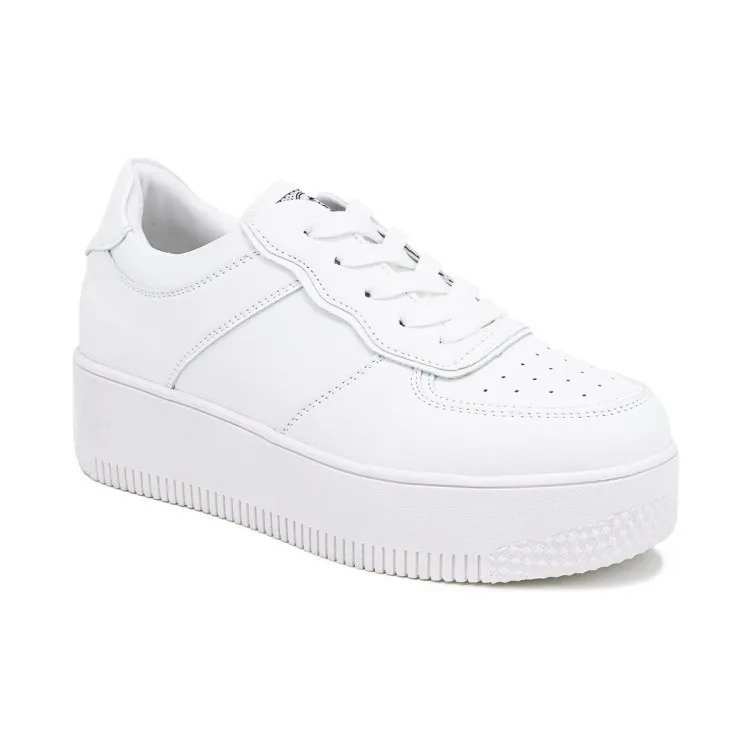 White Platform Sneakers for Women - QUEEN HELENA X2612