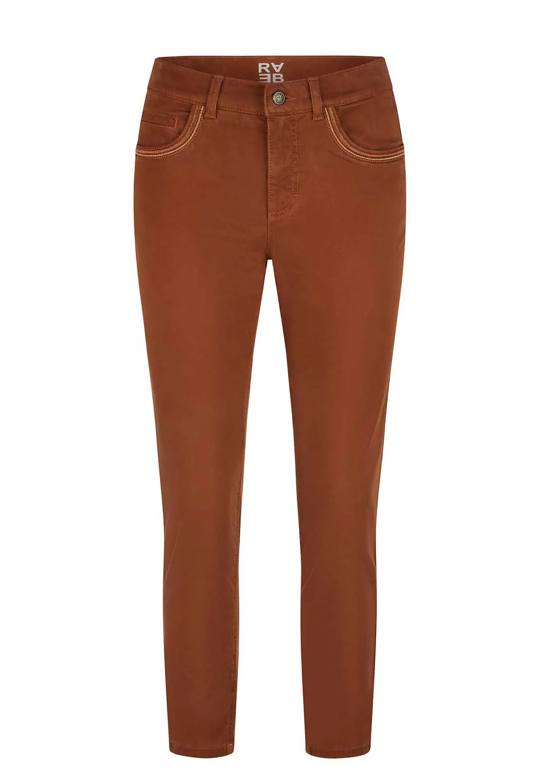 Rabe Sunny Soft Touch Skinny Trousers, Rust Brown