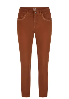 Rabe Sunny Soft Touch Skinny Trousers, Rust Brown