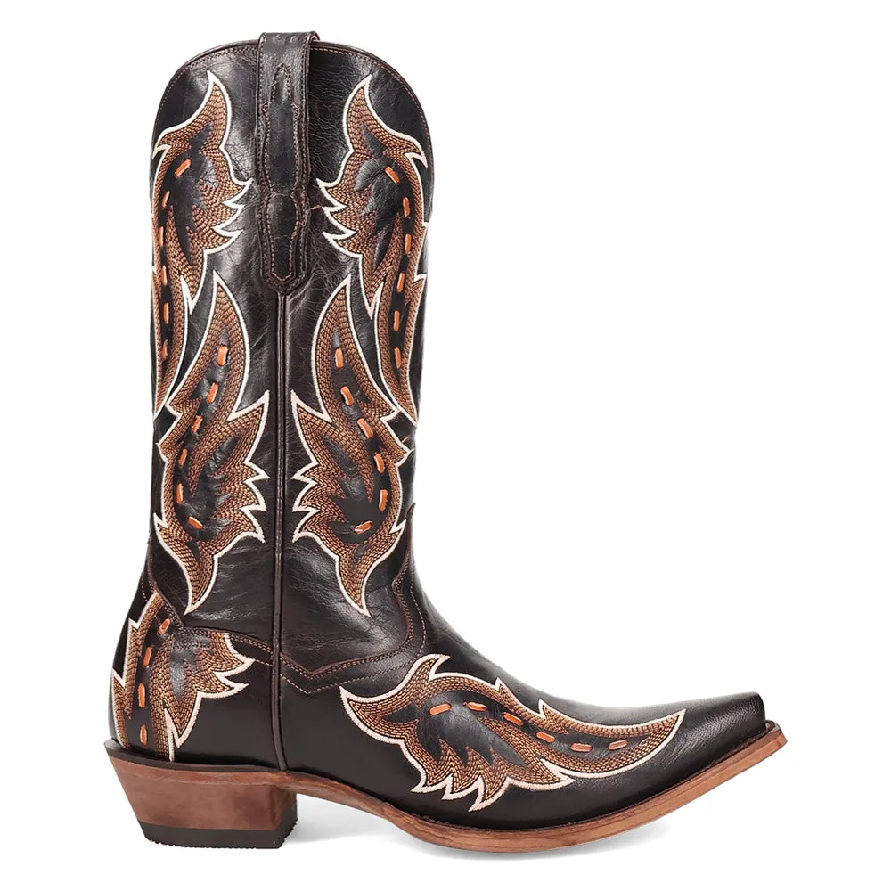 Racer Embroidered Snip Toe Cowboy Boots