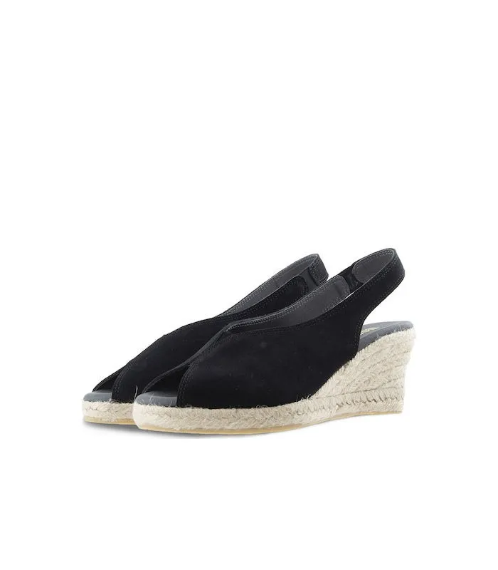 Ragazza Leather Espadrilles Platform- Black