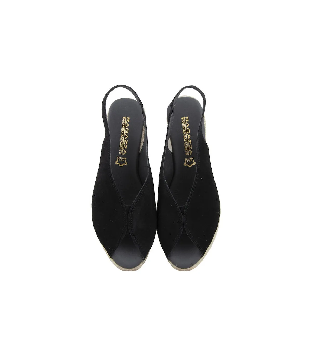 Ragazza Leather Espadrilles Platform- Black