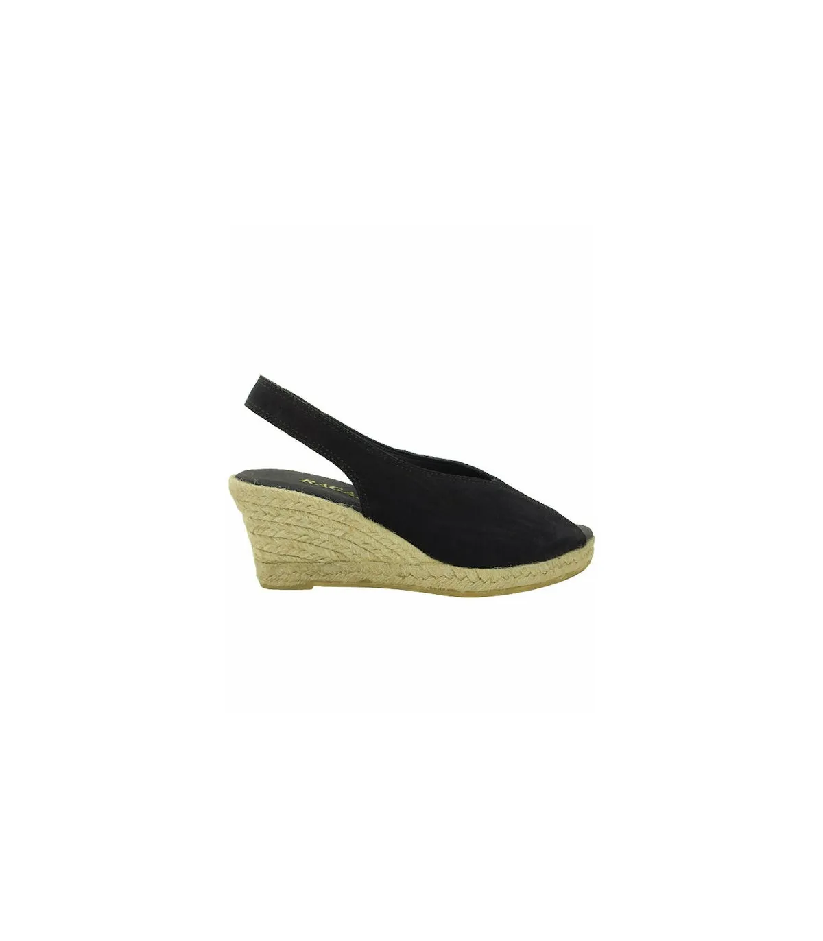 Ragazza Leather Espadrilles Platform- Black