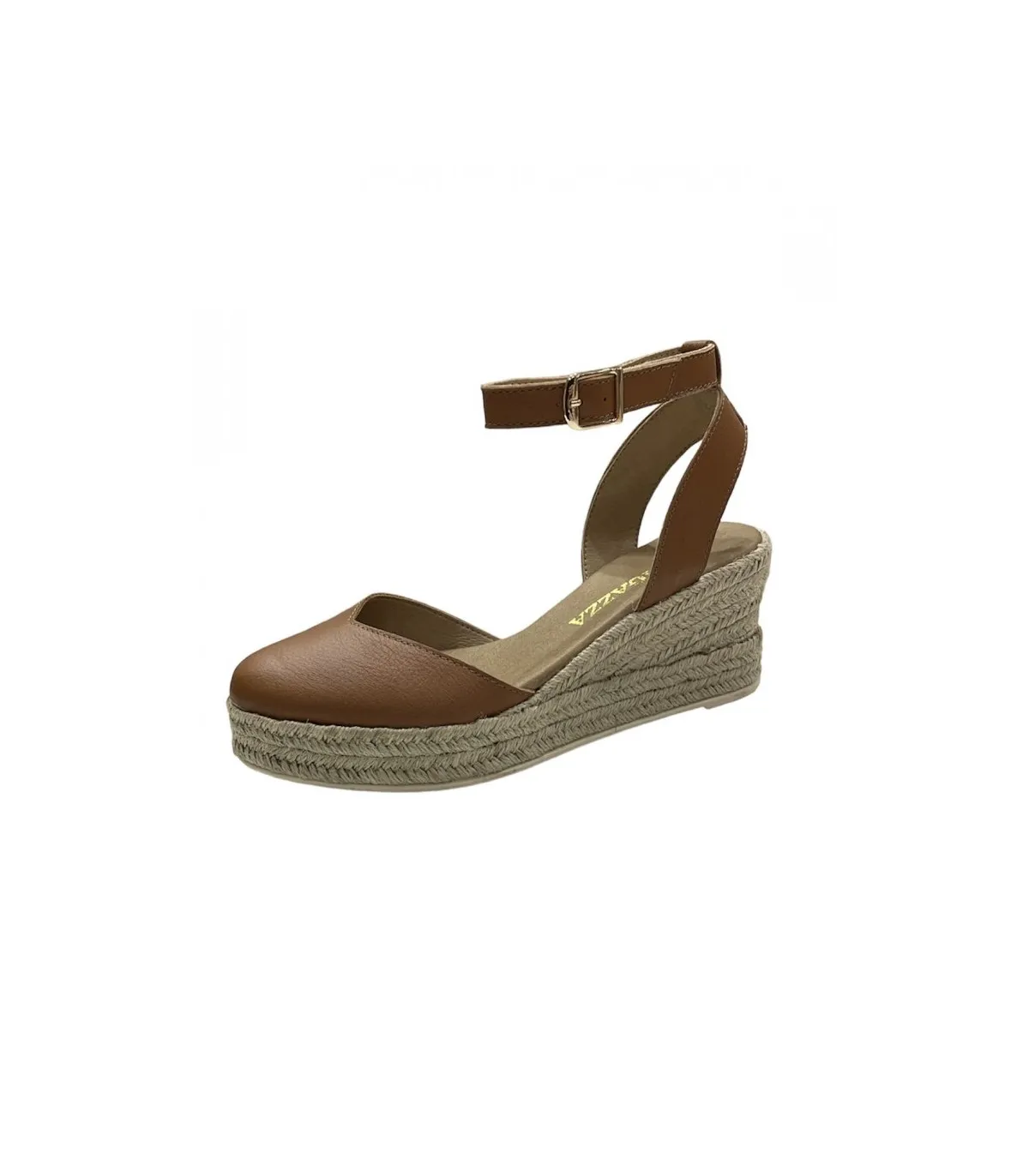 Ragazza Leather Espadrilles- Cognac