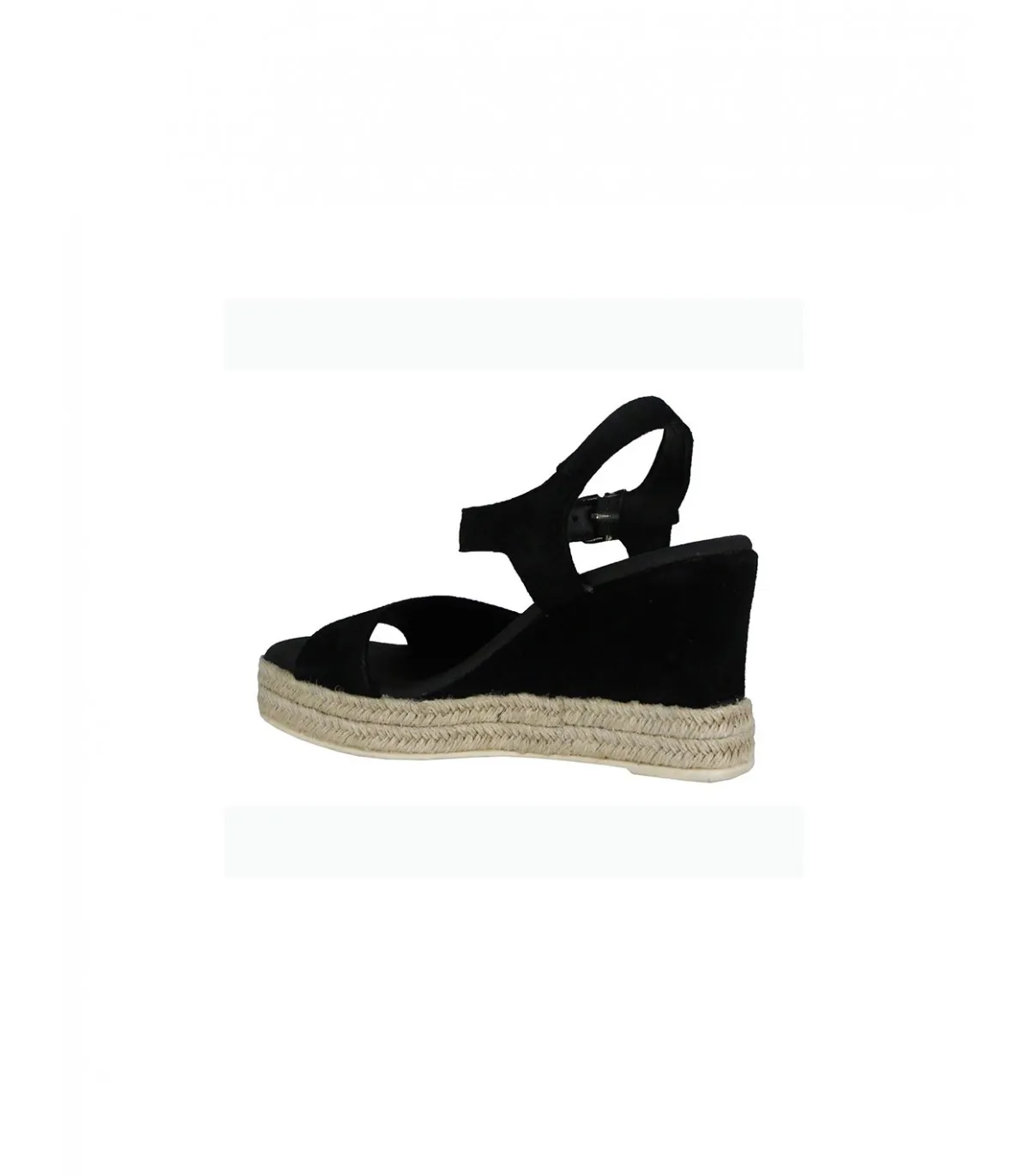 Ragazza Leather Platform Espadrilles- Black