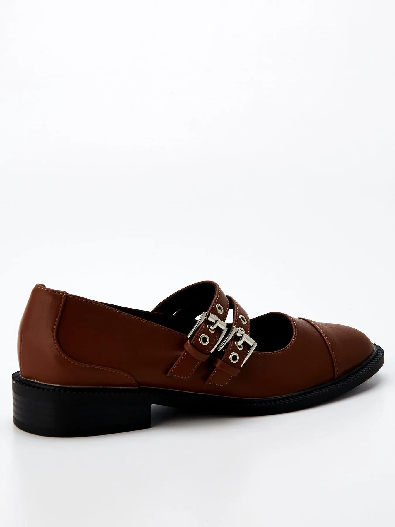 Raid Bryanna Buckle Flat Shoe - Brown