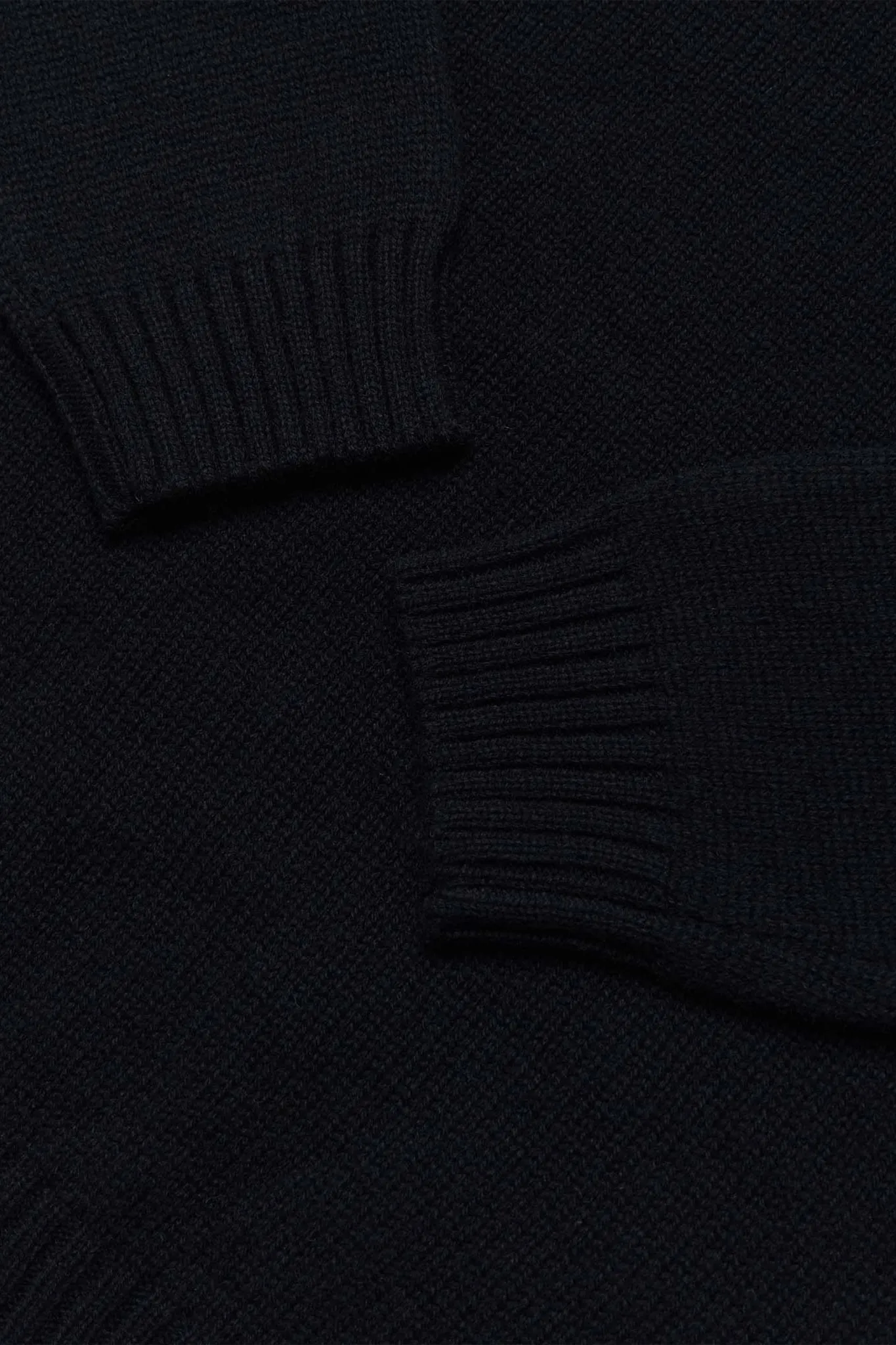 Rats Crew Neck Wool Knit Sweatshirt - Black