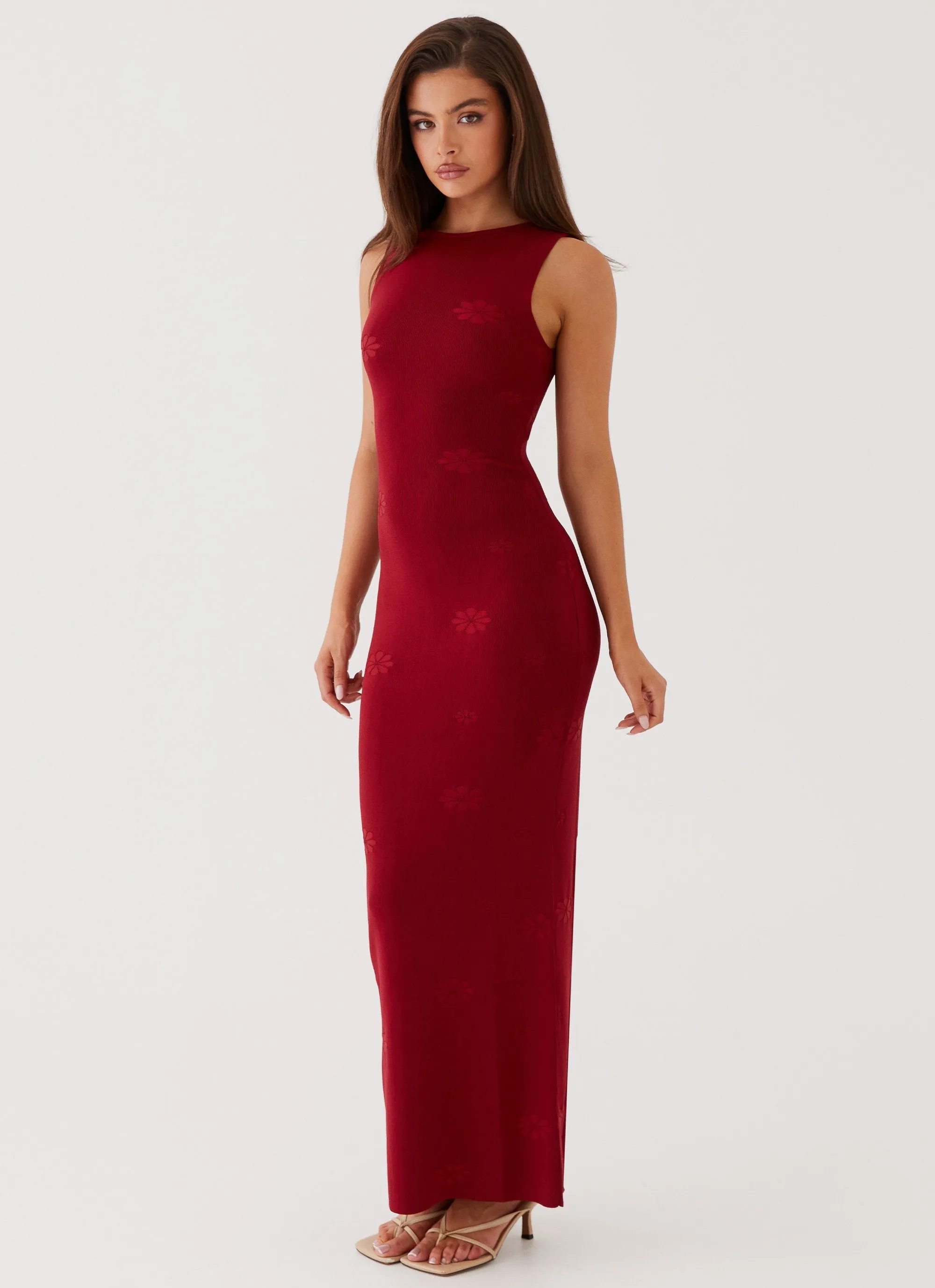 Red Knit Maxi Dress by Peppermayo Exclusive