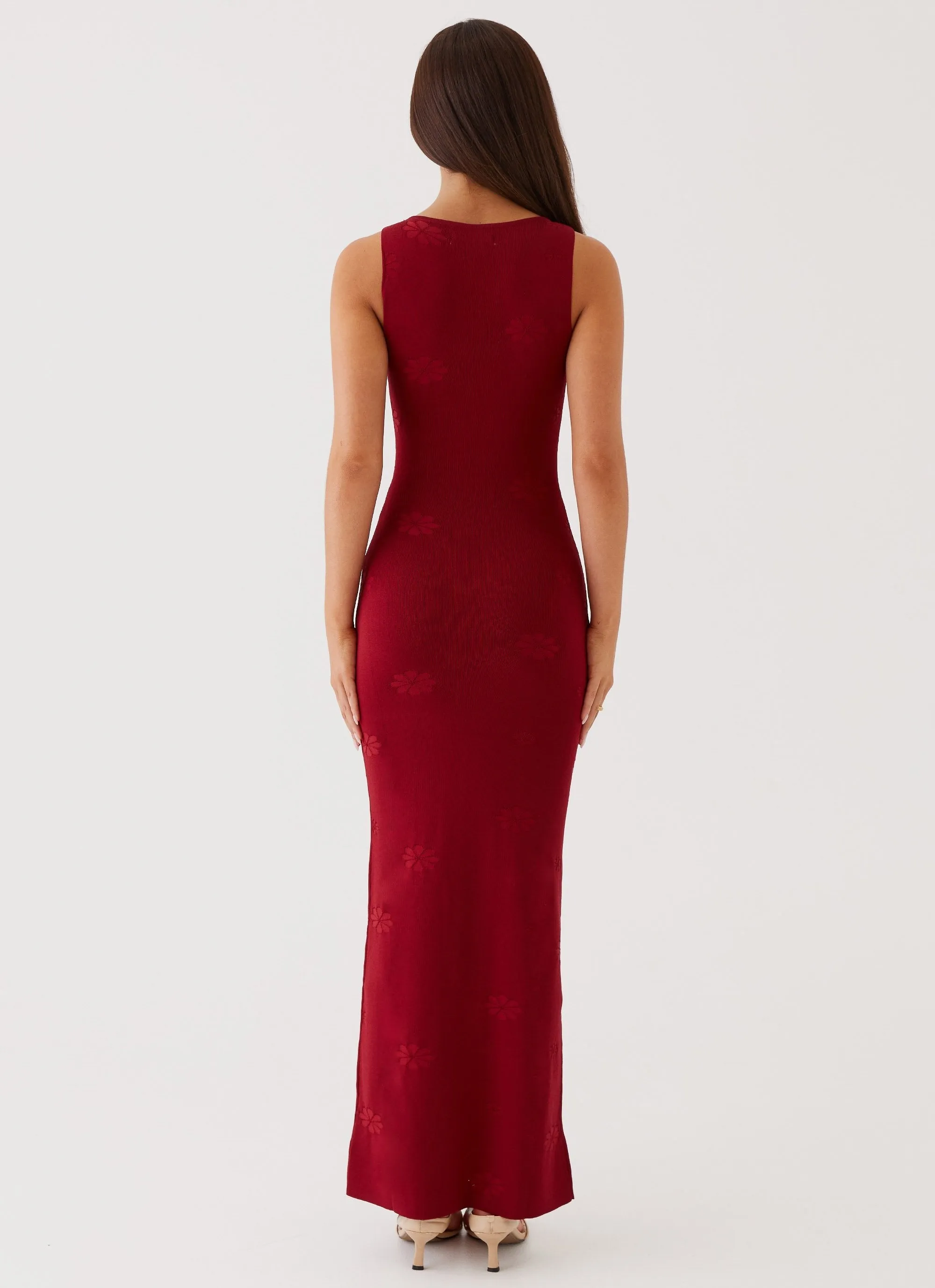 Red Knit Maxi Dress by Peppermayo Exclusive