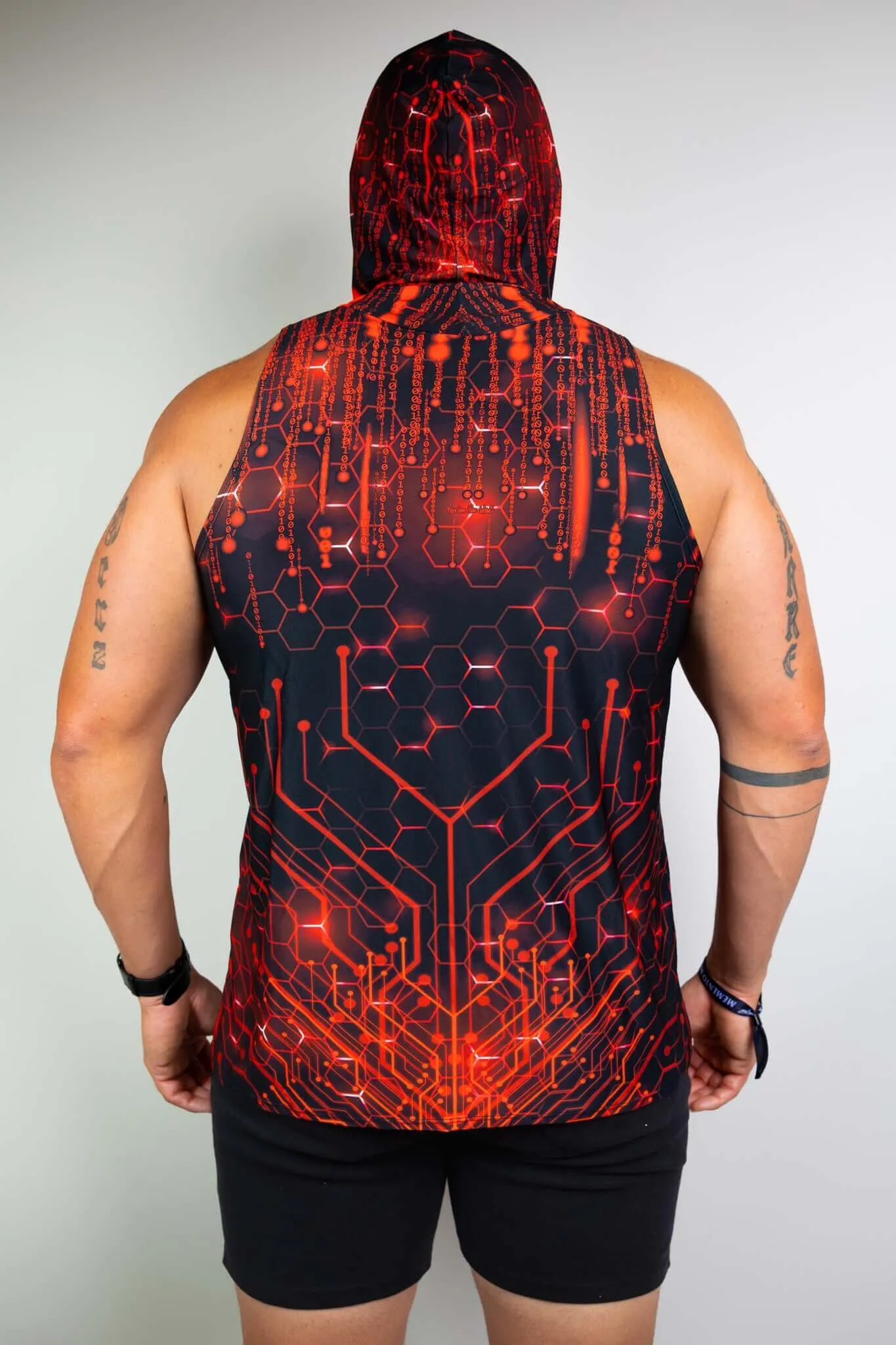 Hooded Red Singularity Tank Top.