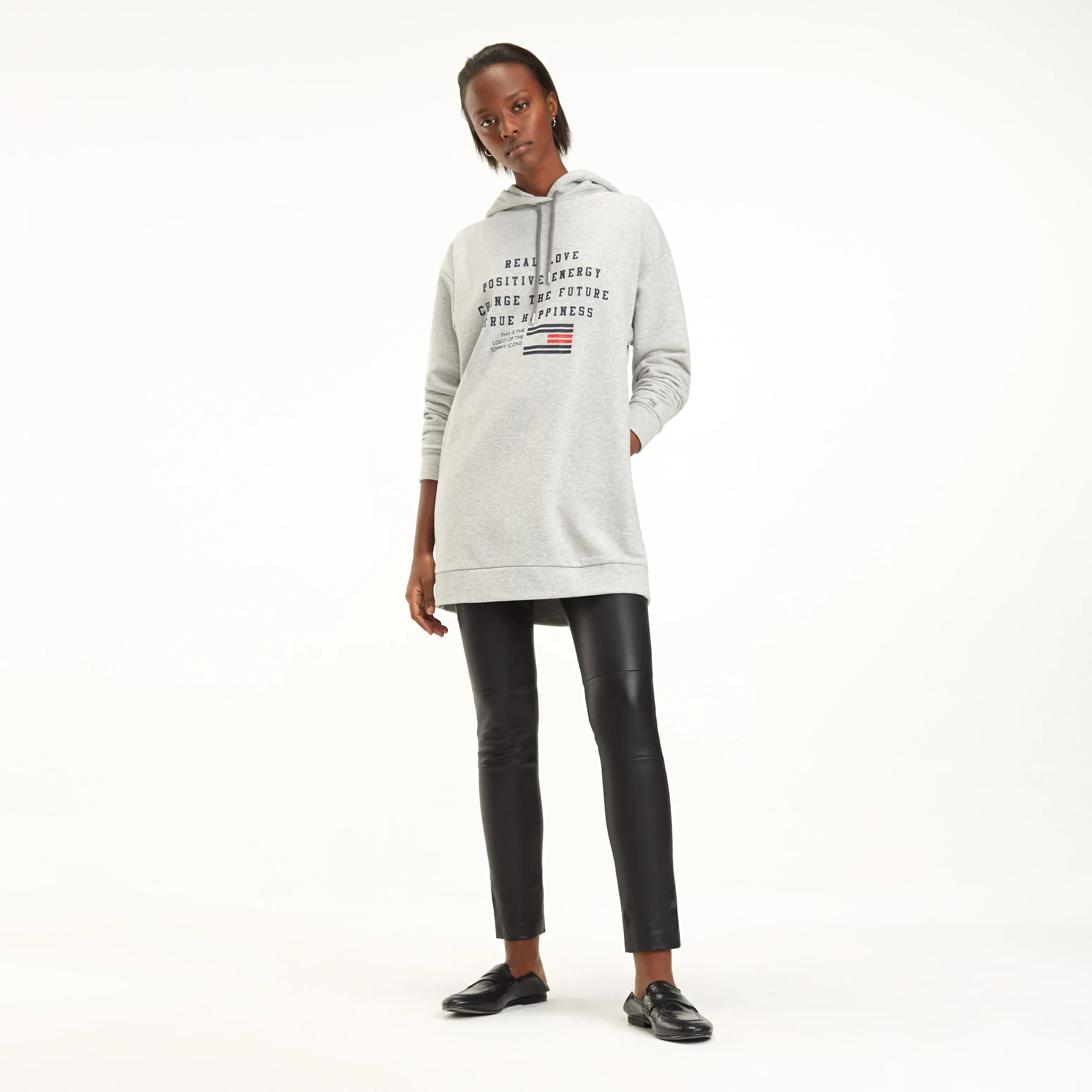 Relaxed Fit Slogan Hoodie | Jumpers | Tommy Hilfiger