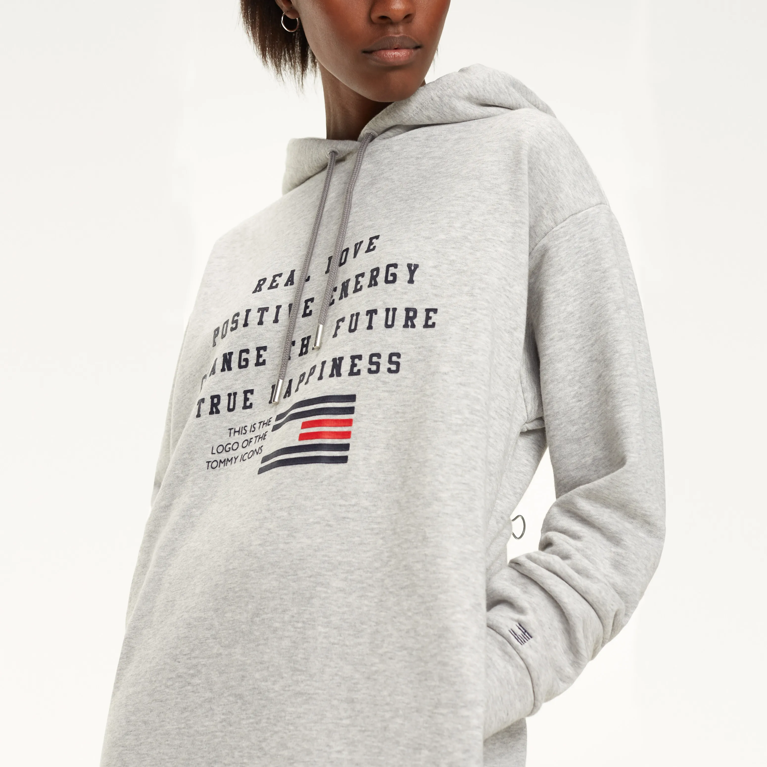 Relaxed Fit Slogan Hoodie | Jumpers | Tommy Hilfiger