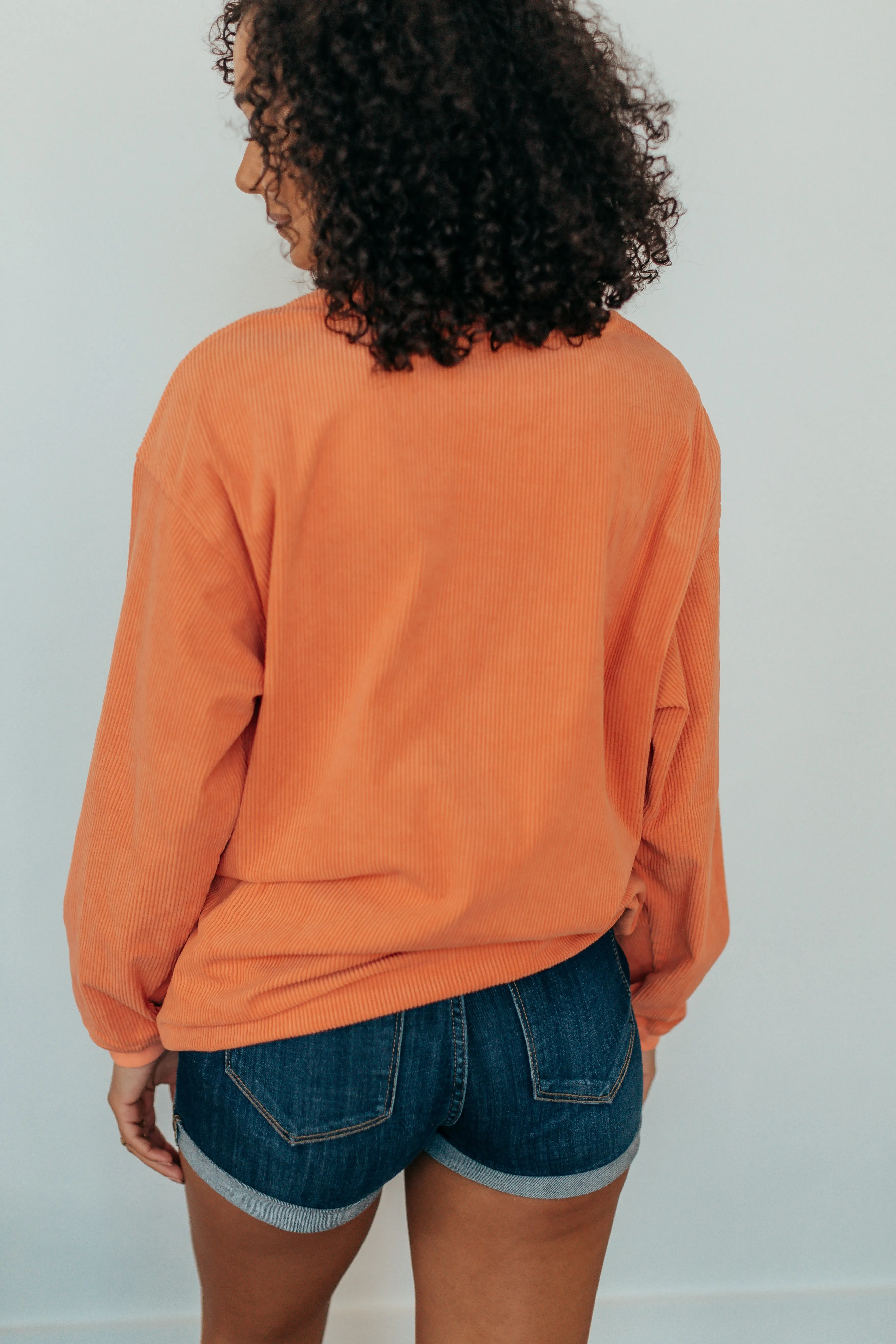 Ribbed Corded Sweatshirt Available in 6 Colors