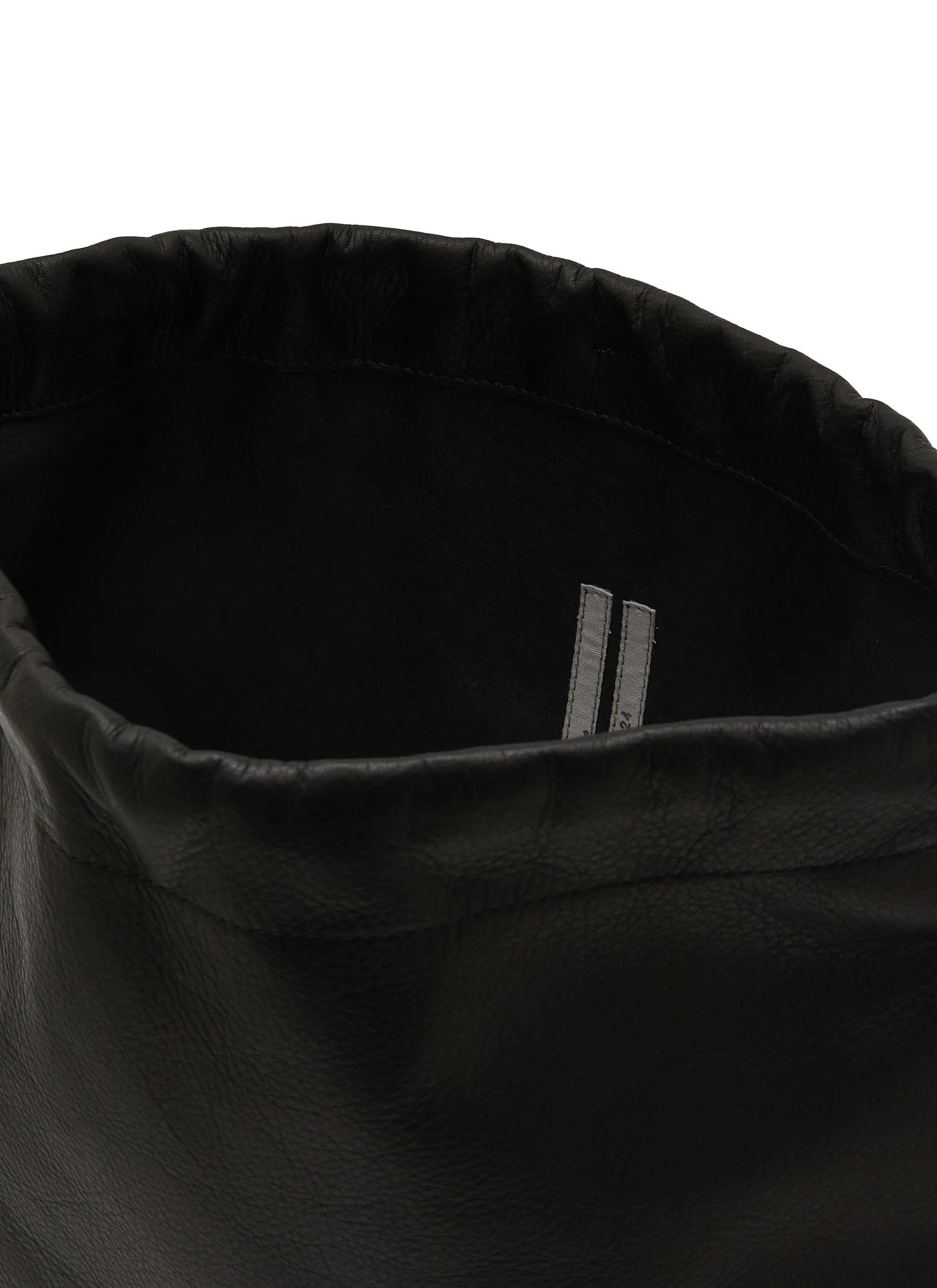 Rick Owens Leather Drawstring Backpack