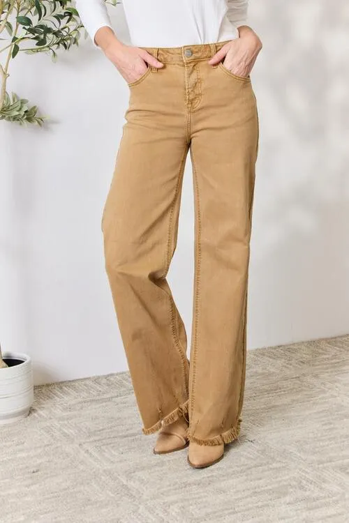 RISEN Jeans in Camel High Waist and Wide Leg