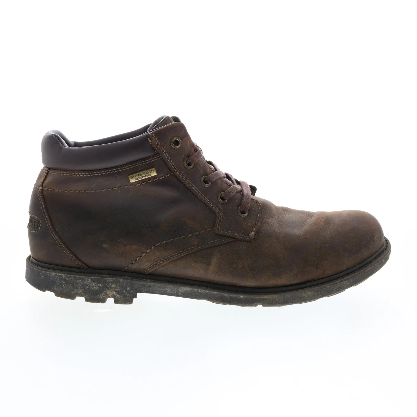 Rockport Rugged Bucks Waterproof Leather Boots Brown Chukkas.