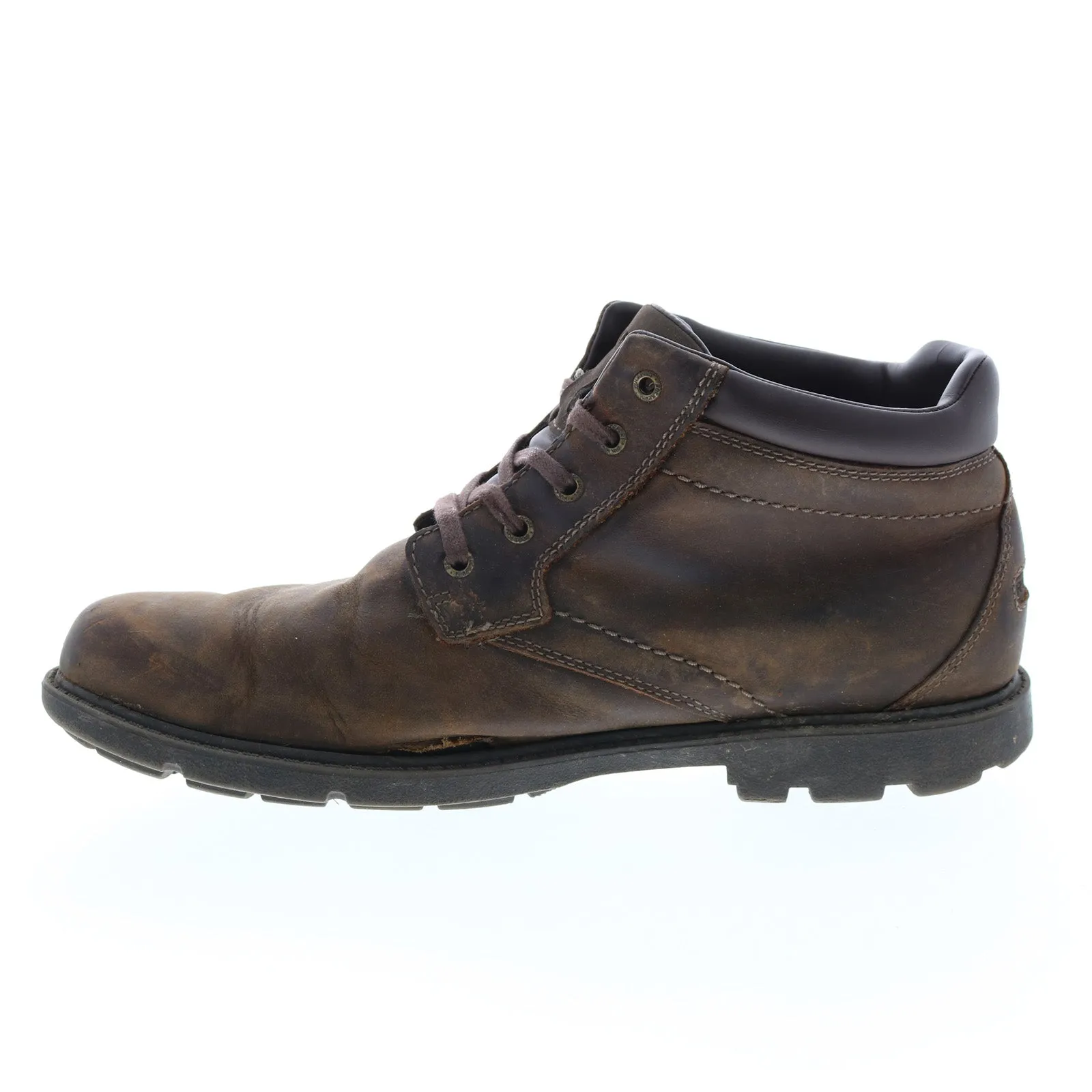 Rockport Rugged Bucks Waterproof Leather Boots Brown Chukkas.