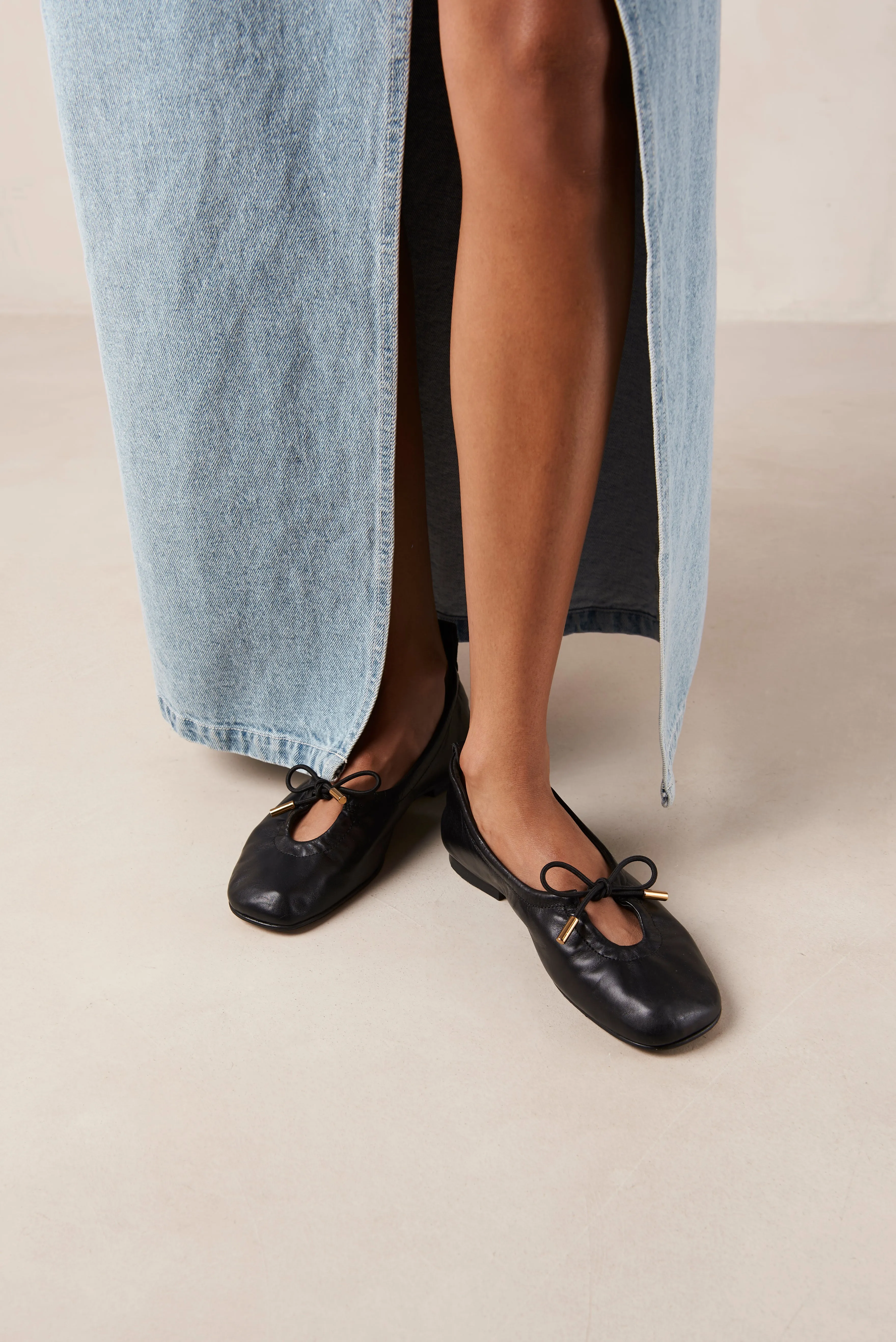 Rosalind Ballet Flat - Black Leather