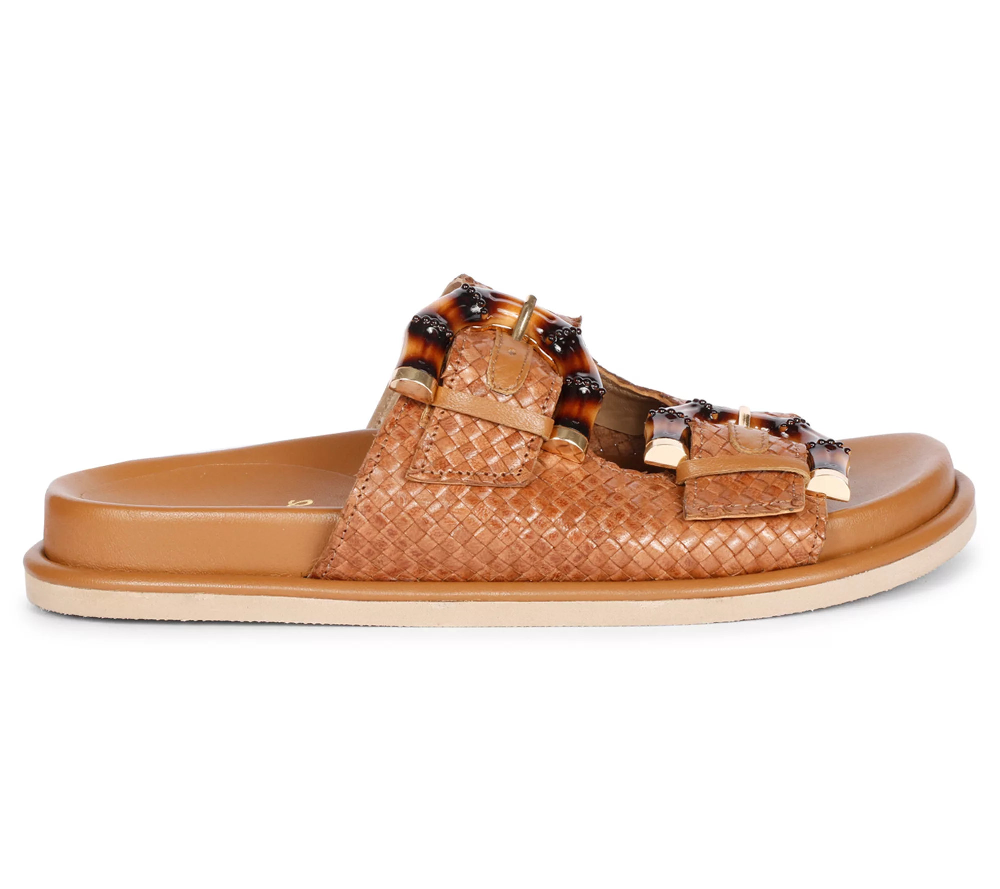 Saint G  Leather Flat Sandals - Venice