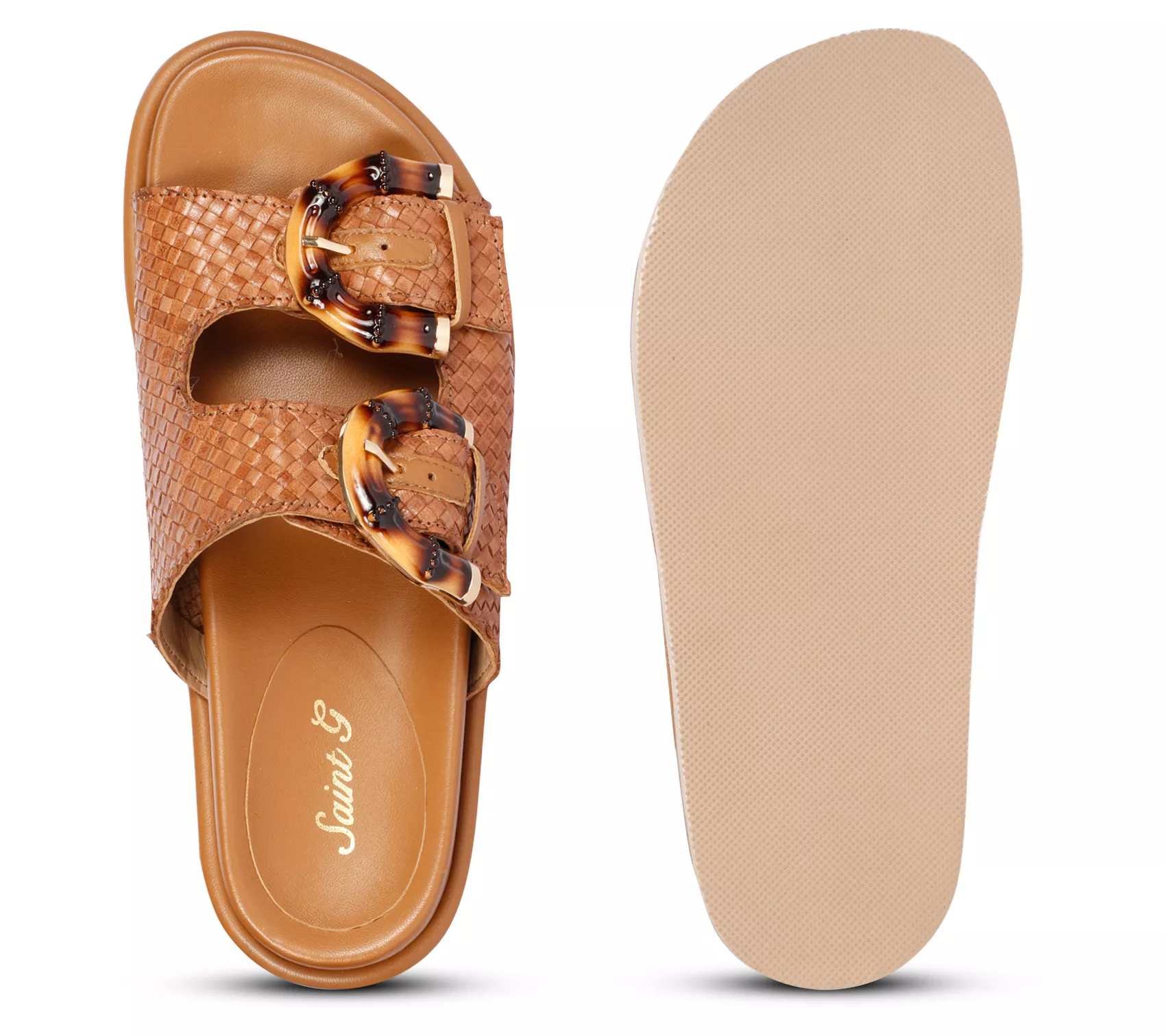 Saint G  Leather Flat Sandals - Venice