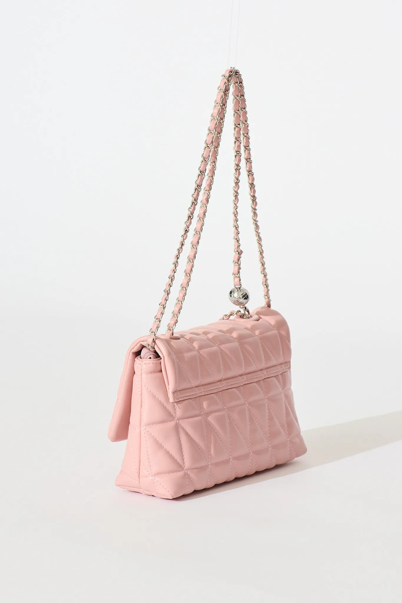 Sammy Quilted Crossbody Bag In Pink