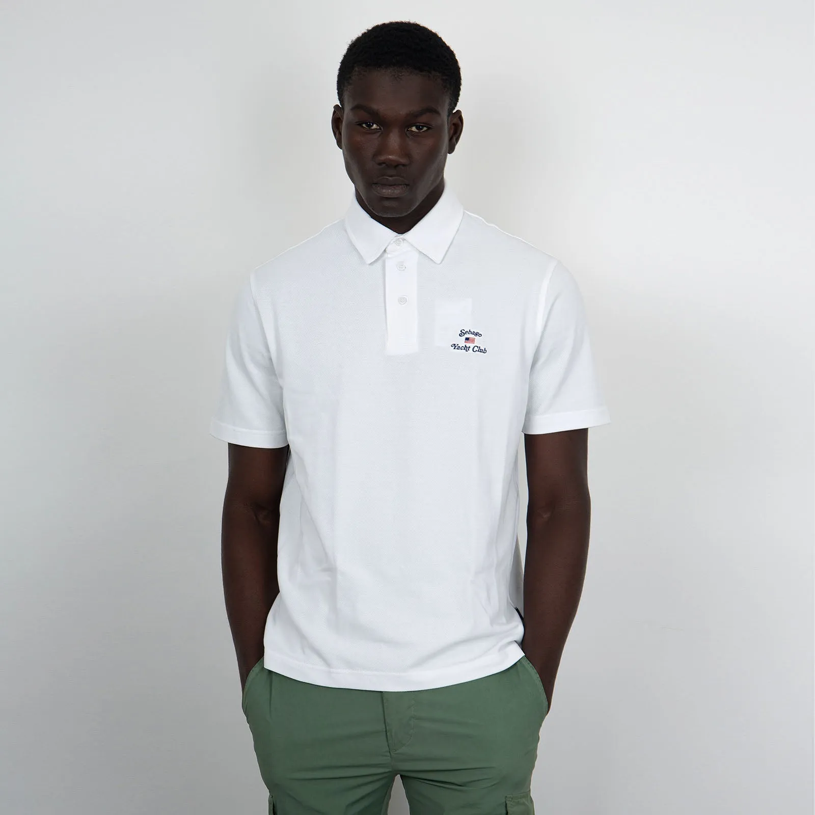 White Cotton Sebago Orchard Polo