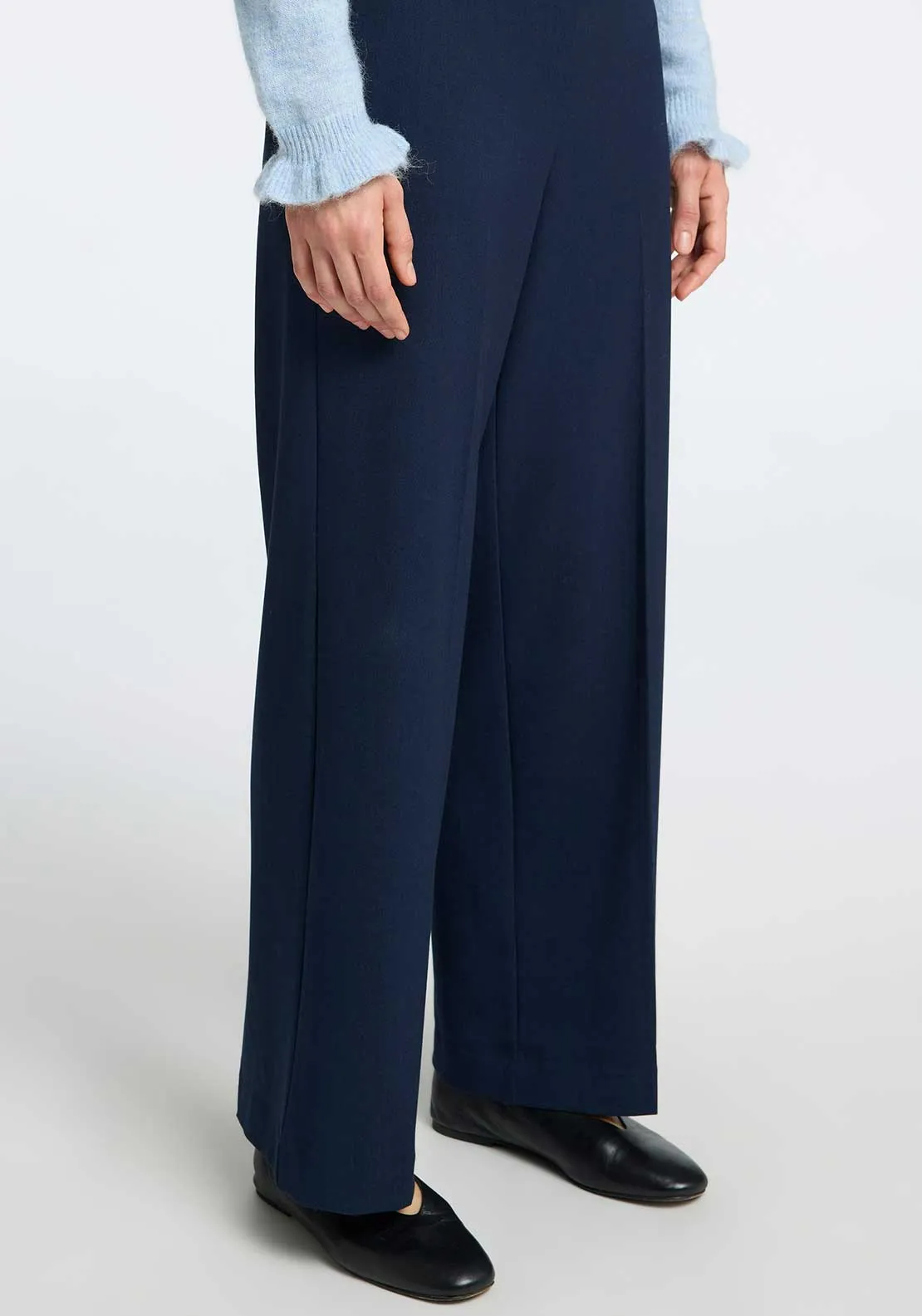 Selected Femme Emma Tara Wide Leg Trousers, Navy