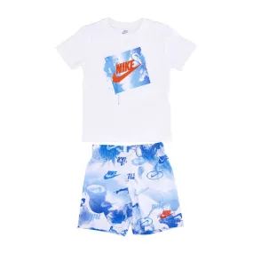 White Bimbo SET featuring DAZE T-SHIRT and SHORTS