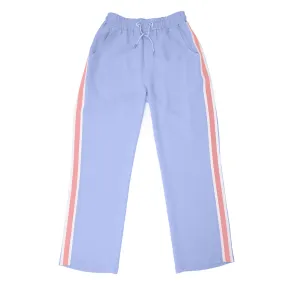 Side Stripe Trousers Light Blue