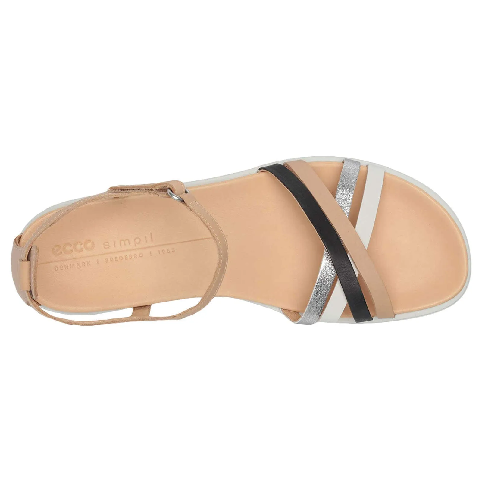 Simpil Leather Women's Strappy Flat Sandals