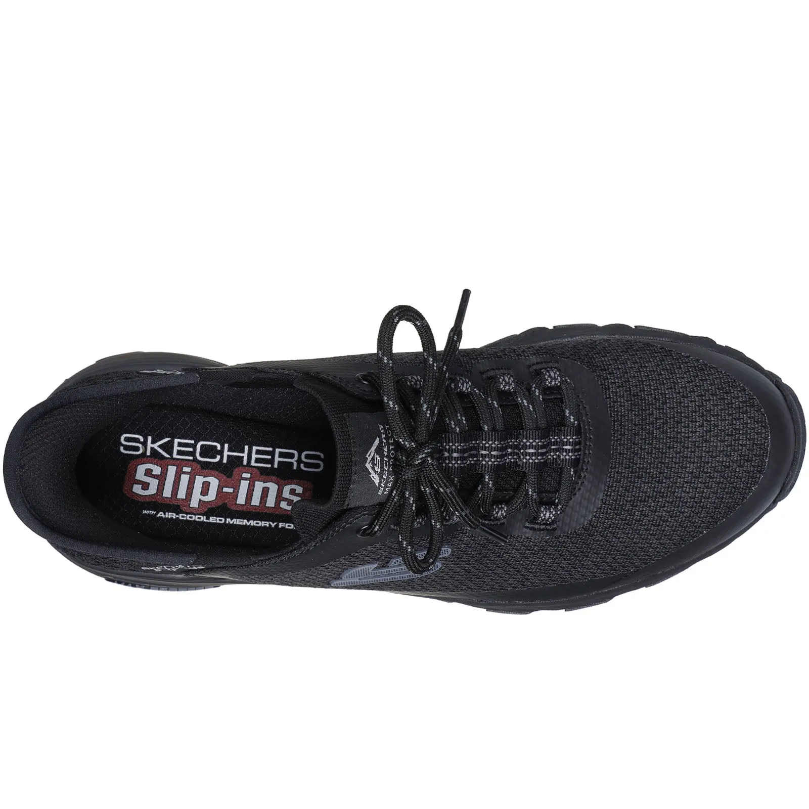 Skechers Mens Max Protect Assembly Memory Foam Trainers - Black