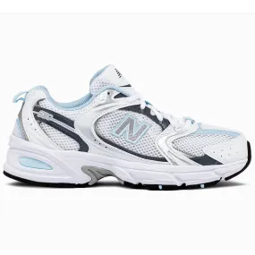 Women's New Balance 530 Sneakers in White and Sky Blue