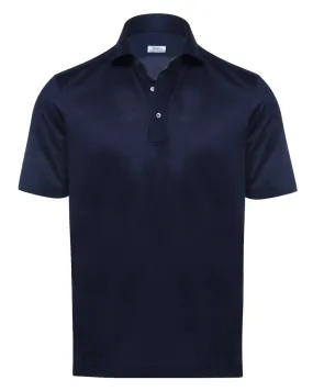 Navy Blue Pique Polo Shirt