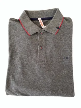 SOLO TG. S - SUN68 Long Sleeve Cotton Polo Shirt