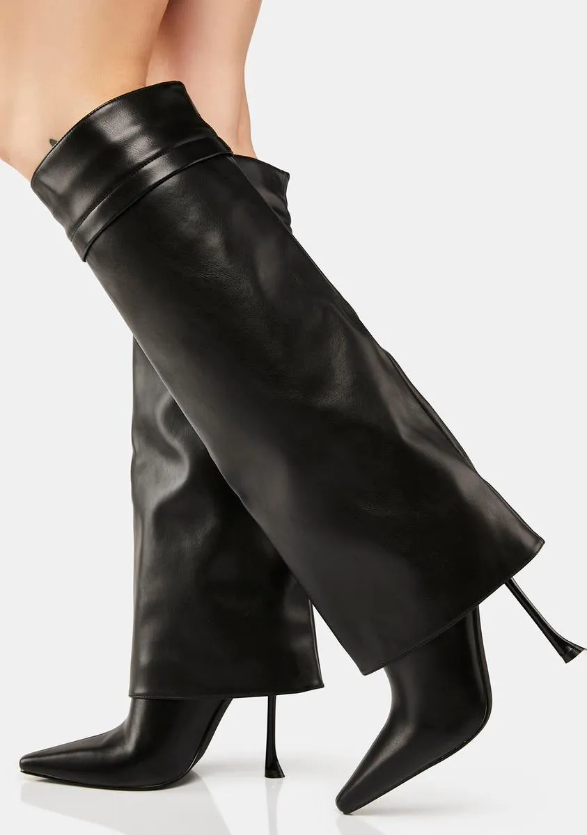 Stiletto Foldover Boots