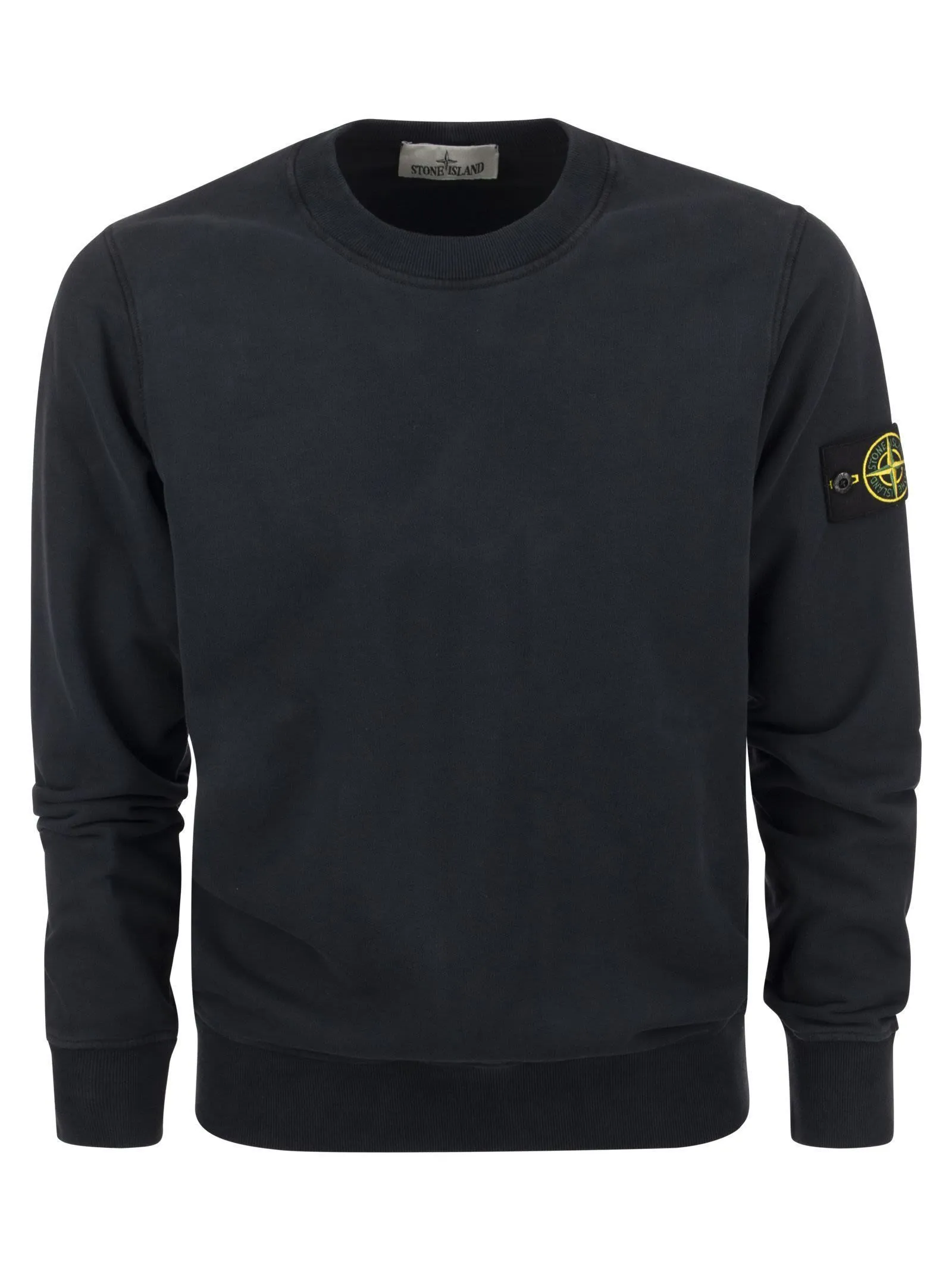 Stone Island Crew Neck Sweatshirt With Stone Island Badge