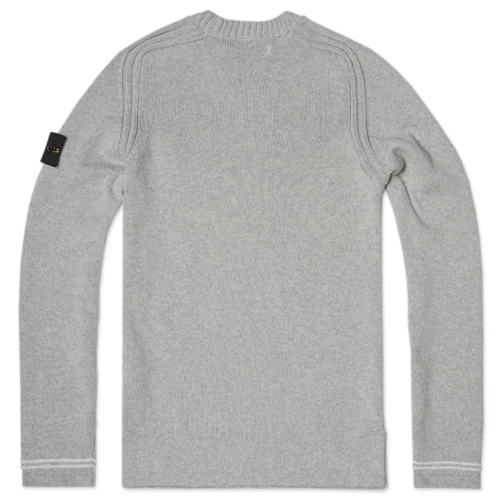 Grey Raw Cotton Raglan Knit Crew from Stone Island