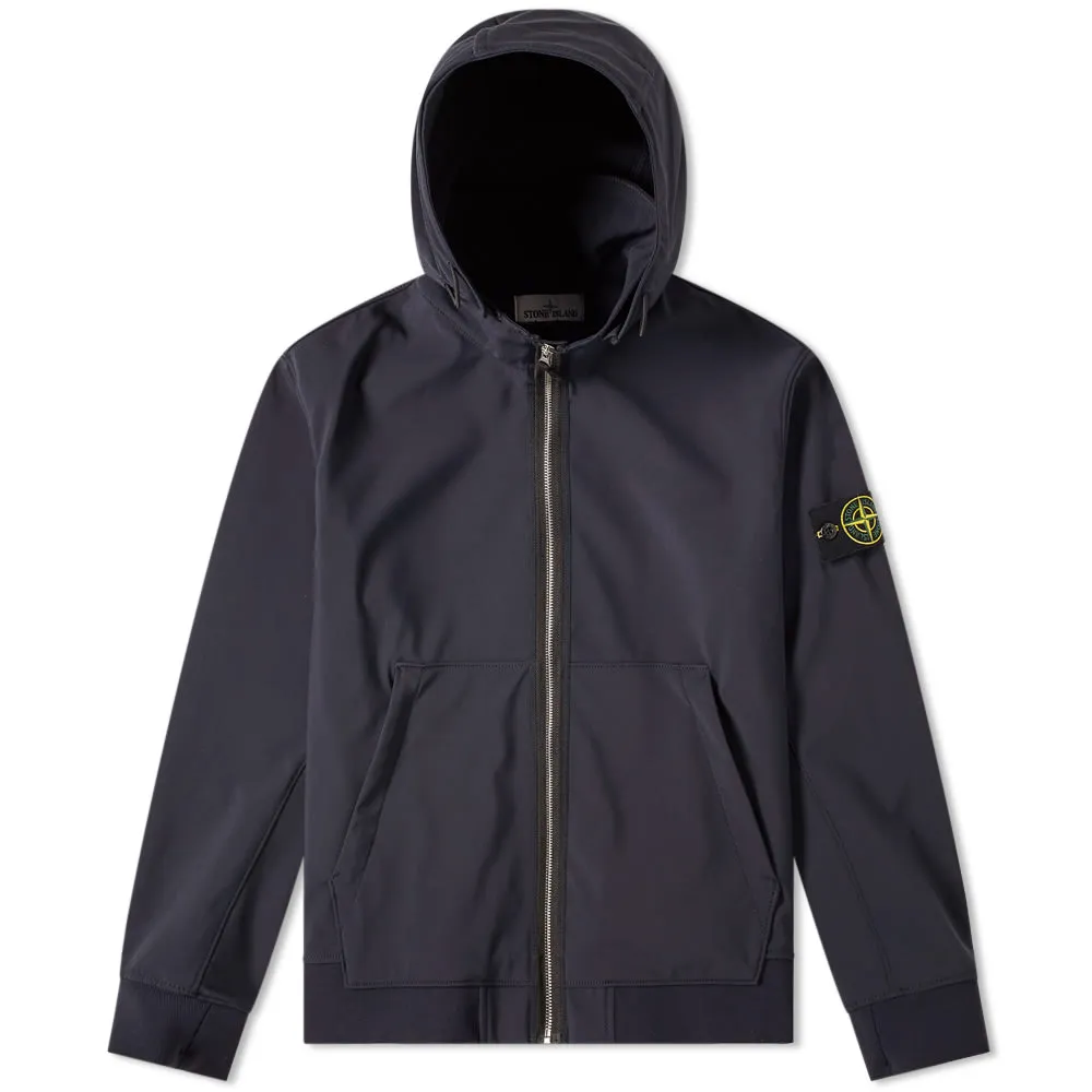 Stone Island Soft Shell R Fixed Hood JacketNavy