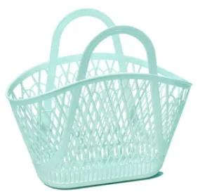 Sun Jellies Betty Basket - Mint - Retro Style Jelly Handbag