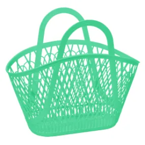 Sun Jellies Betty Basket Tote Bag Green - Shop Now